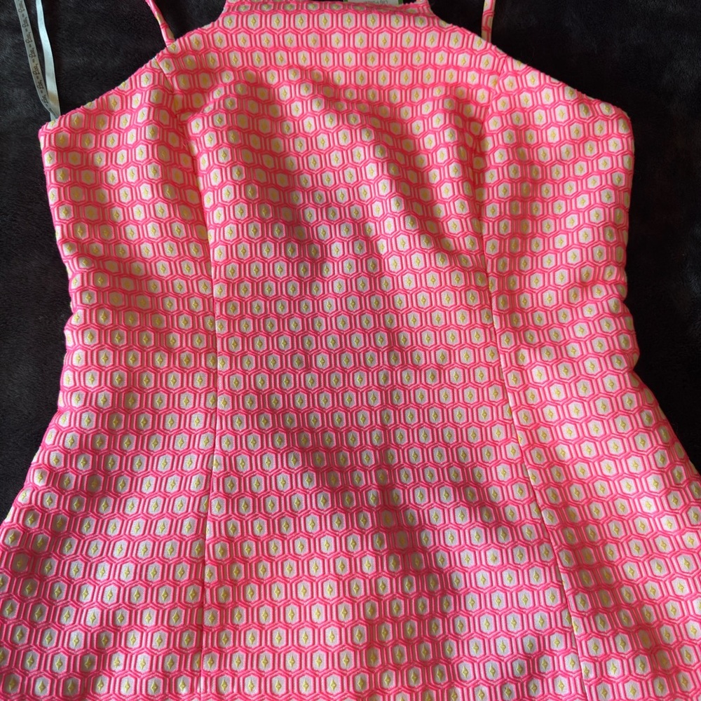 Pink and Yellow Geometric top (10) and skirt (8)
